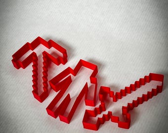 Pixel Block koekjessnijderset – 3D-geprint gamer bakken, feestartikelen