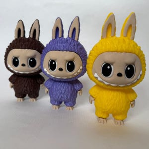 Labubu-Inspired 3D Printed Bunny Monster Figurine – Creepy-Cute Collectible Art Toy, Kawaii Designer Print