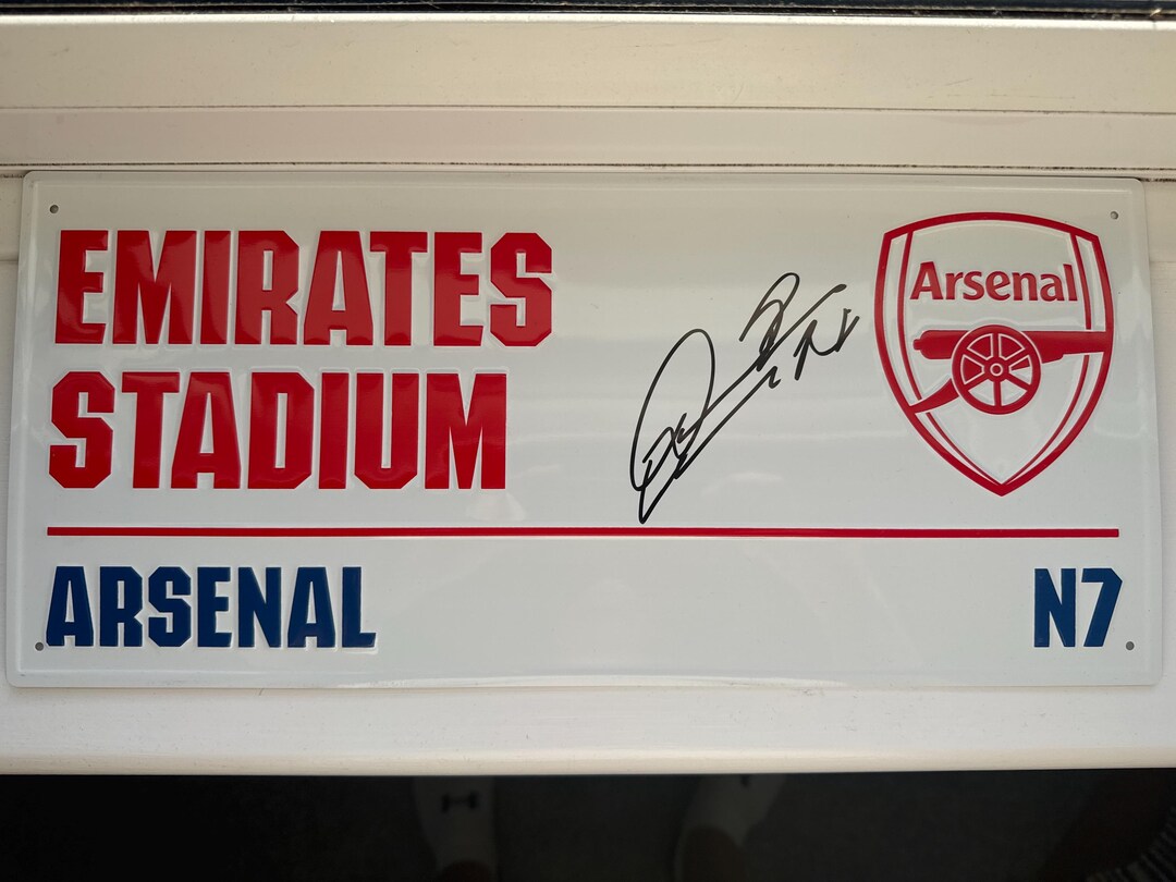 Declan Rice Hand Signed Arsenal Emirates Stadium Metal Sign With COA - Etsy