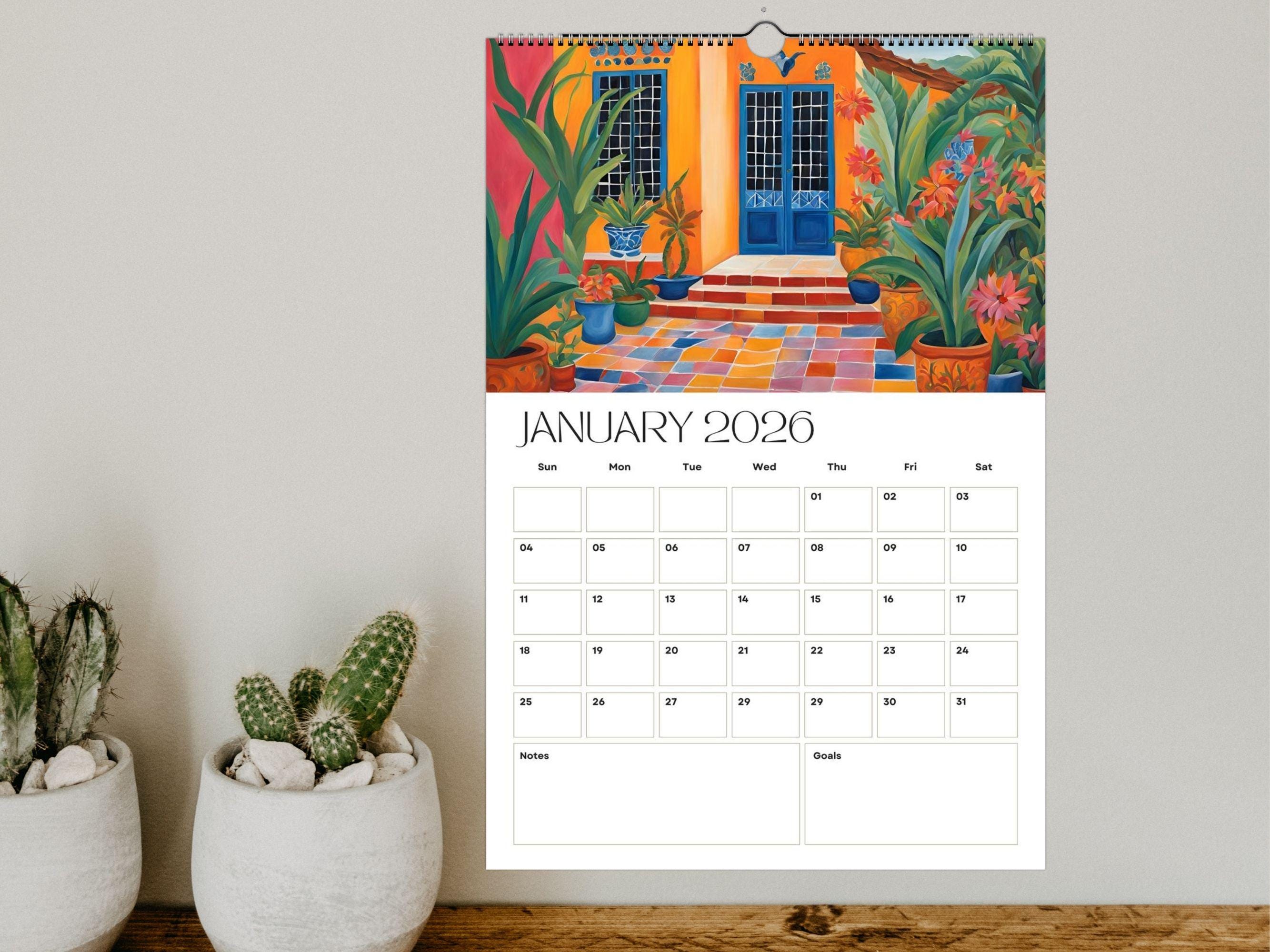 2026 Calendar Art Print Wall Calendar for Wall Art Office Calendar