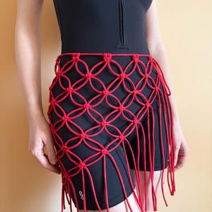 Handmade macrame belt shawl – boho hip wrap, fishnet skirt, beach pareo, summer festival cover-up, dancewear, mesh cape, unique gift for her