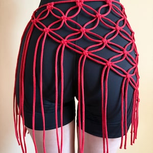 Handmade macrame belt shawl – boho hip wrap, fishnet skirt, beach pareo, summer festival cover-up, dancewear, mesh cape, unique gift for her