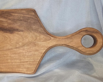 Tagliere da portata artigianale in legno di ciliegio - Salumi, formaggi, pane