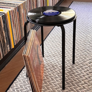 Tune Table™ Vinyl Record Side Table, Nightstand, End Table, Customized