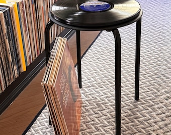 Tune Table™ Vinyl Record Side Table, Customized Music Lover Gift
