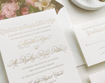 Foil Wedding Invitation - Duke Design