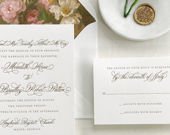 Foil Wedding Invitation - Duke Design