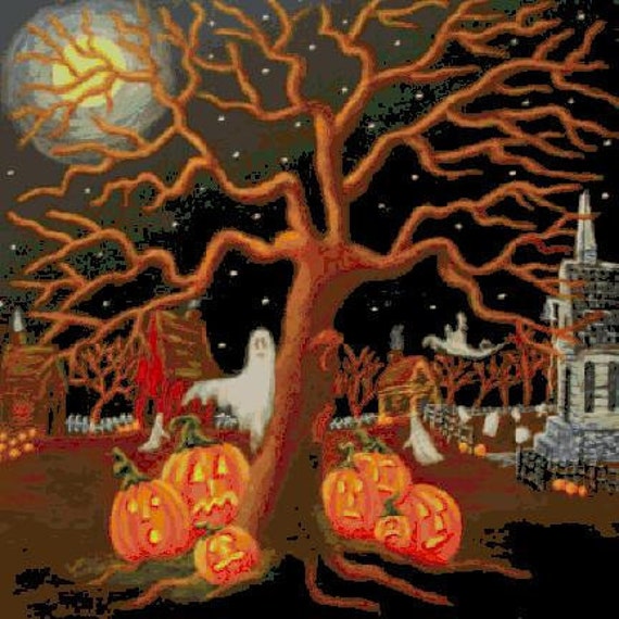 Items similar to Cross Stitch Pattern PDF - Halloween ...