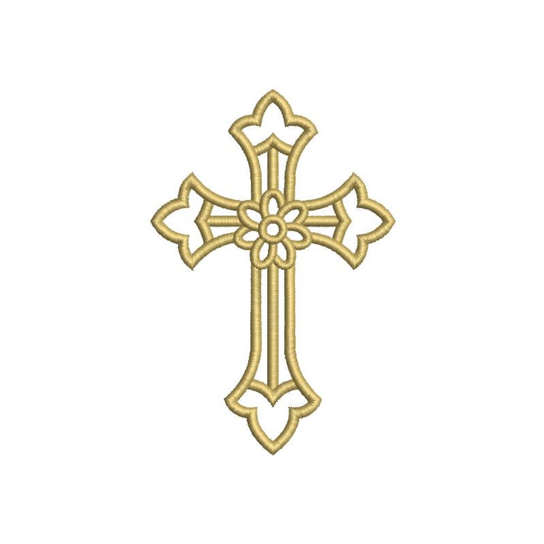 Christian Cross Embroidery Design, Religious Embroidery File, Cross ...