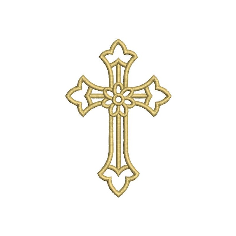 Christian Cross Embroidery Design, Religious Embroidery File, Cross ...