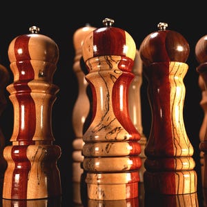 Hand Crafted Wood Pepper Mill: Unique Personal Design
