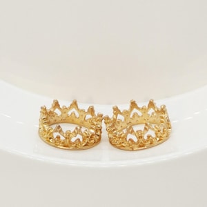 Gold plated over sterling silver adjustable nipple crown