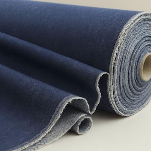 Premium Turkish Raw Denim, Heavy Blue Denim Fabric, Washed denim Fabric, Cotton Denim, Jean Fabric, Apparel Fabric,  (Lenght: 1m/2m/3m)