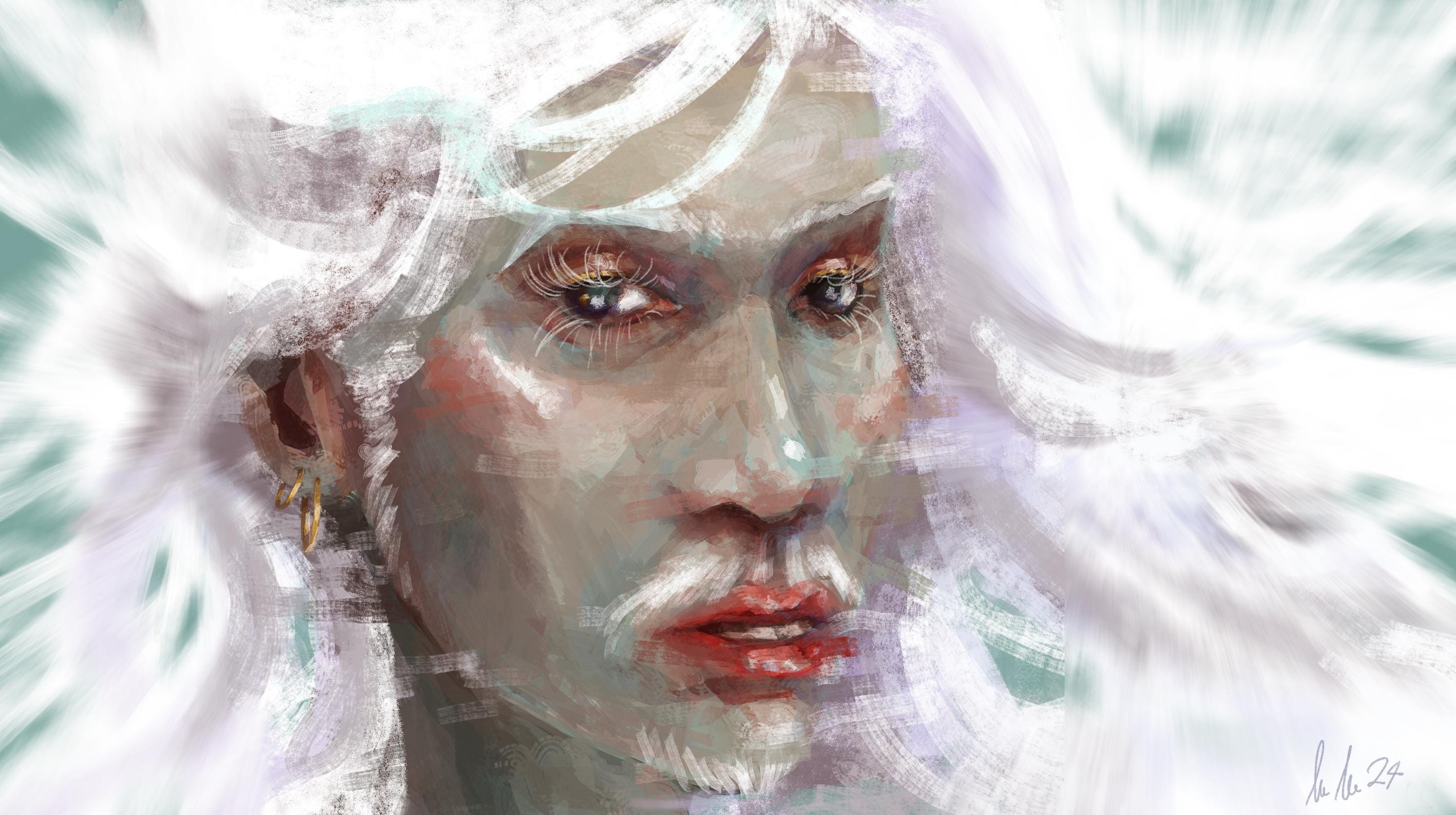 Bearded Lady Painting