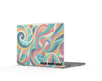 Kolorowy futerał na MacBooka z wzorem spiralnym | Nazwa własna