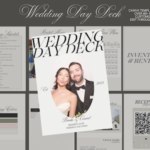 Hochzeitstag Deck, Hochzeitsplanung, Minimal, Hochzeitsvorlage, Hochzeitskoordination, Hochzeitsästhetik, Digital Download