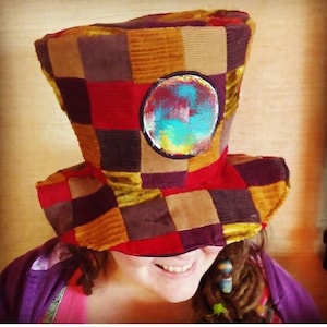 Custom made to Order Knotty Mama UpCycled Patchwork  Festival Top Hat