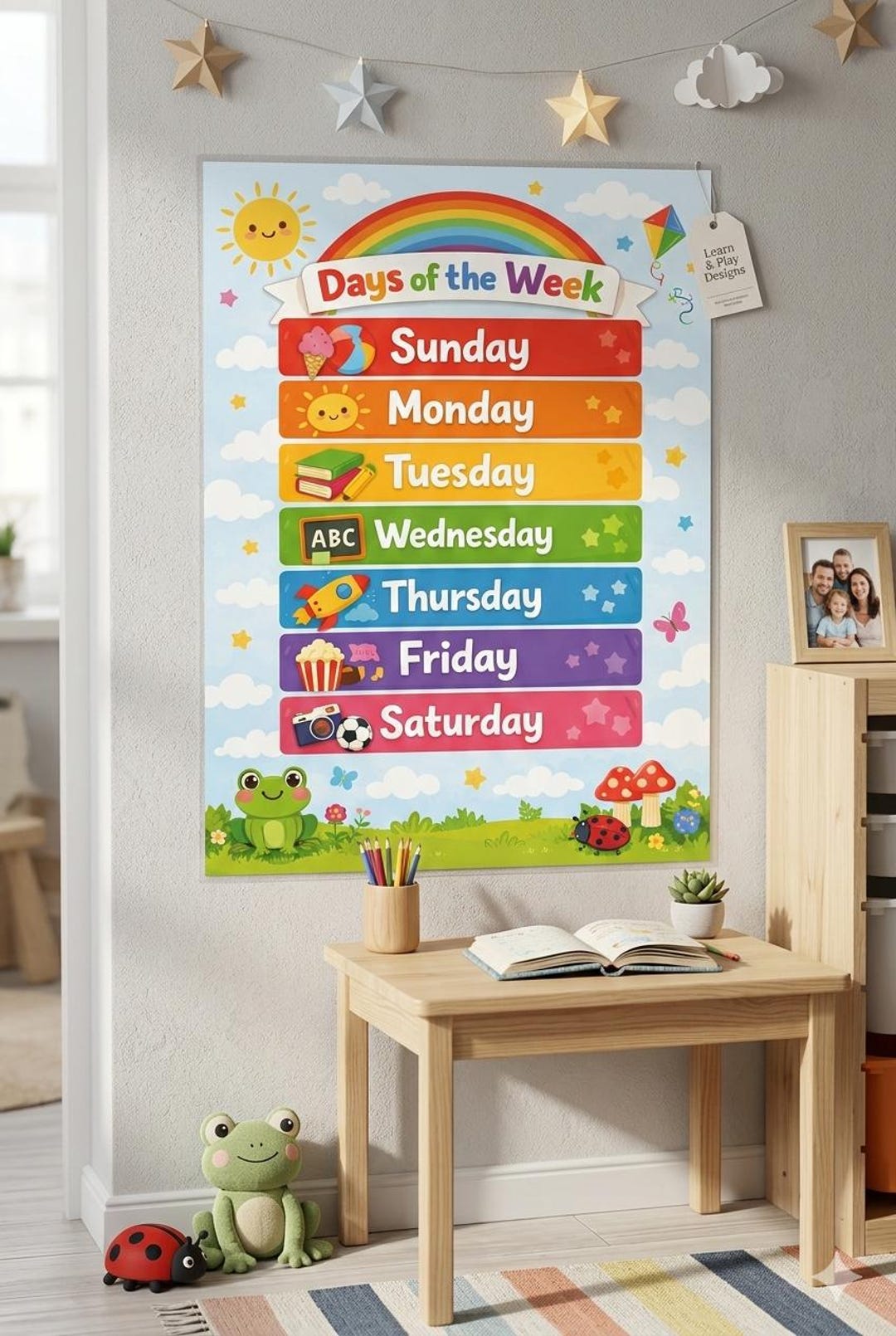 Days of the Week Chart | Toddler Preschool Learning Binder (digital ...