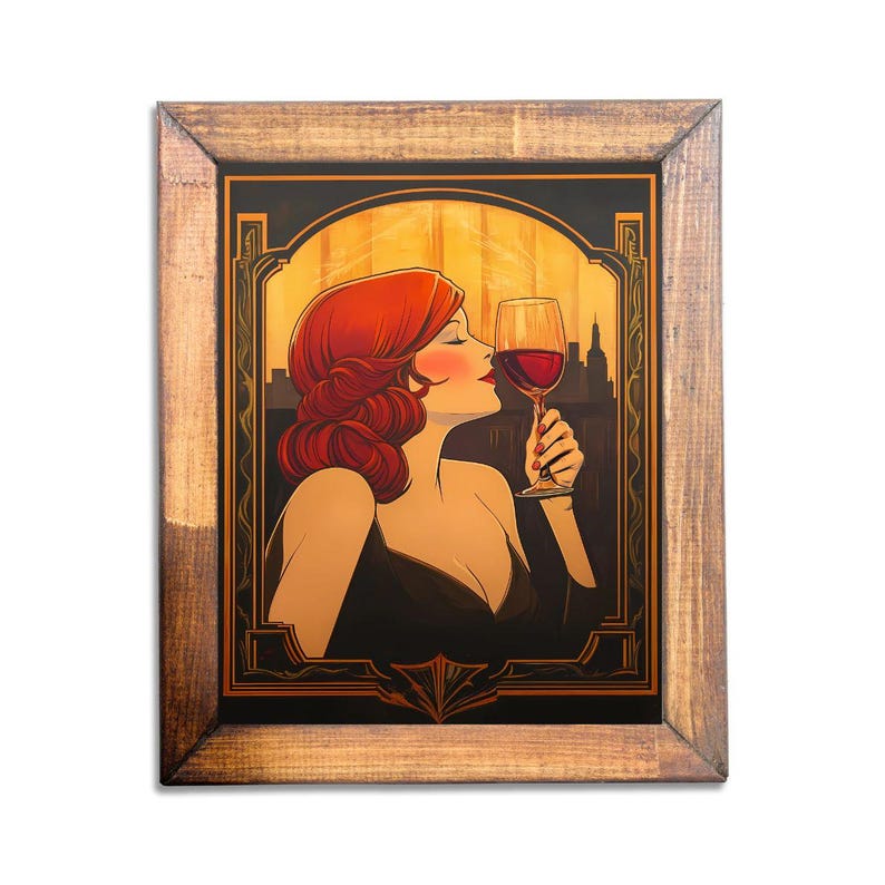 Flapper Girl Art Print - Whimsical 1920s Jazz Age Deco Wall Decor ...