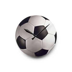 Soccer Ball Wall Clock, Sport Theme Acrylic Clock, Round Football Clock, Kids Room Decor, Unique Sports Gift