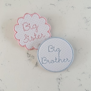 Pins grote zus en grote broer, aankondiging nieuwe broer of zus