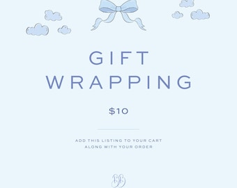 Servizio aggiuntivo di confezione regalo / Scatola regalo con fiocco, etichetta regalo Burton Baby e biglietto di auguri personalizzato / Servizio di confezionamento regali per neonati