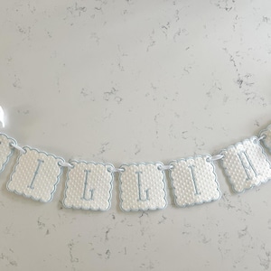 Name Banner, Custom Embroidered Baby Name Banner, Personalized Nursery Name Garland
