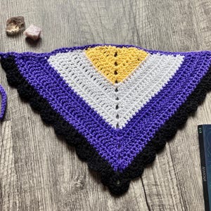 Crocheted Bandana or Headscarf, Non-binary Inspired Colors!