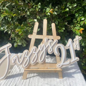 Letrero de 21 cumpleaños / Letrero acrílico moderno / Letrero para fiesta de 18 años / Placa de celebración / Letrero de entrada / Arte mural / Señalización para eventos / Personalizado / Letrero para puerta