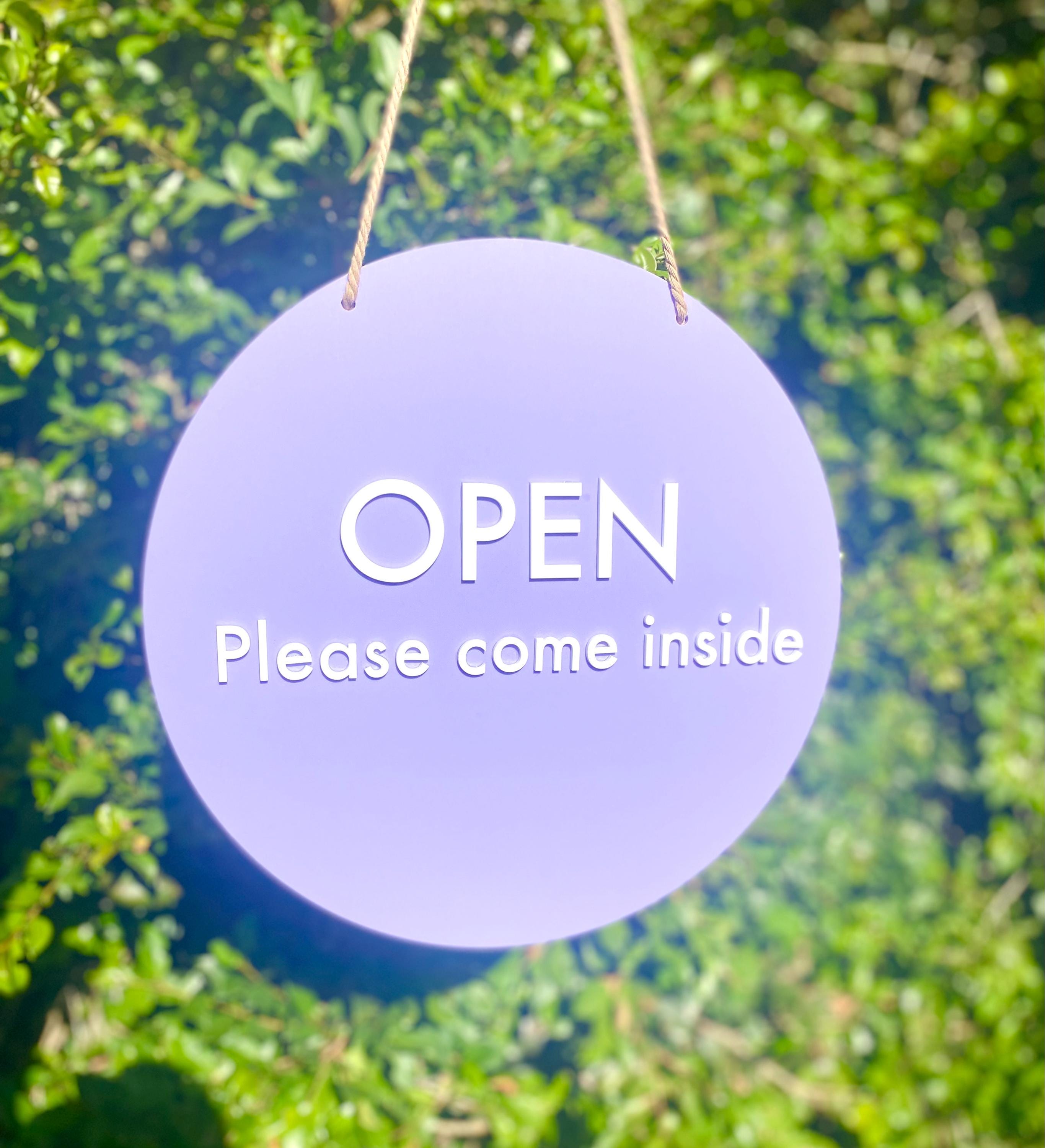 Round Open/Closed Sign | Custom Business Sign | Open Shut | Shop Open Signage | Closed | Busy Sign | Business Decor | Entry Plaque