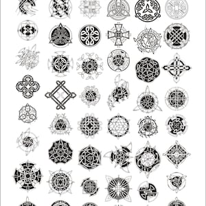 Celtic Knot SVG Bundle, Celtic PNG Bundle, Celtic Clipart, Celtic SVG Cut Files for Cricut, Knots Clovers Crosses Bundle, Celtic Knot Svg