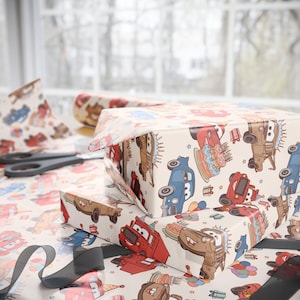 Cars verjaardagscadeaupapier Lightning McQueen cadeaupapier voor kinderen | Pixar verjaardagscadeaupapier | Raceauto cadeaupapier voor jongens afbeelding 7
