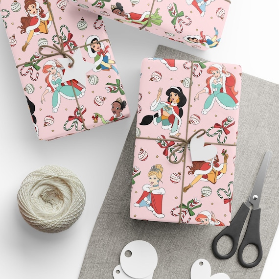 Girls Disney Princess Christmas Wrapping Paper Roll | Kids Xmas Gift Wrap | Christmas Wrapping for Girl