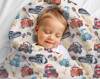 Lightning McQueen Cars Baby Blanket, Baby Shower Gift Boy, Customizable Blanket, Disney Blanket, Disney Nusery Decor, Cars Blanket