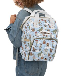 Sac à langer Toy Story | Cadeau baby shower | Sac à langer personnalisé | Sac à dos bébé avec prénom personnalisé | Sac d'hôpital pour bébé image 3