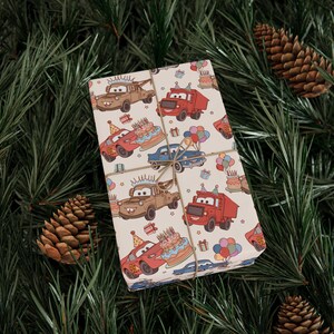 Cars verjaardagscadeaupapier Lightning McQueen cadeaupapier voor kinderen | Pixar verjaardagscadeaupapier | Raceauto cadeaupapier voor jongens afbeelding 5