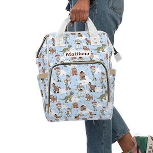 Sac à langer Toy Story | Cadeau baby shower | Sac à langer personnalisé | Sac à dos bébé avec prénom personnalisé | Sac d'hôpital pour bébé image 2