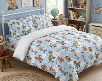 Ropa de cama de Toy Story, juego de ropa de cama para niños pequeños, dormitorio infantil de Buzz y Woody, decoración para el hogar de Disney