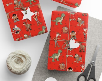 Toy Story Christmas Wrapping Paper | Pixar Gift Wrap for Kids | Buzz & Woody Christmas Paper Roll | Disney Toy Story Wrap