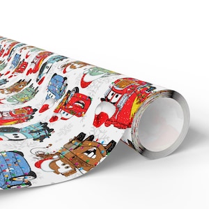 Pixar Cars Christmas Wrapping Paper | Cars Gift Wrap | Holiday Wrapping Paper Roll | Boys Christmas Gift Wrap | Disney Cars image 8