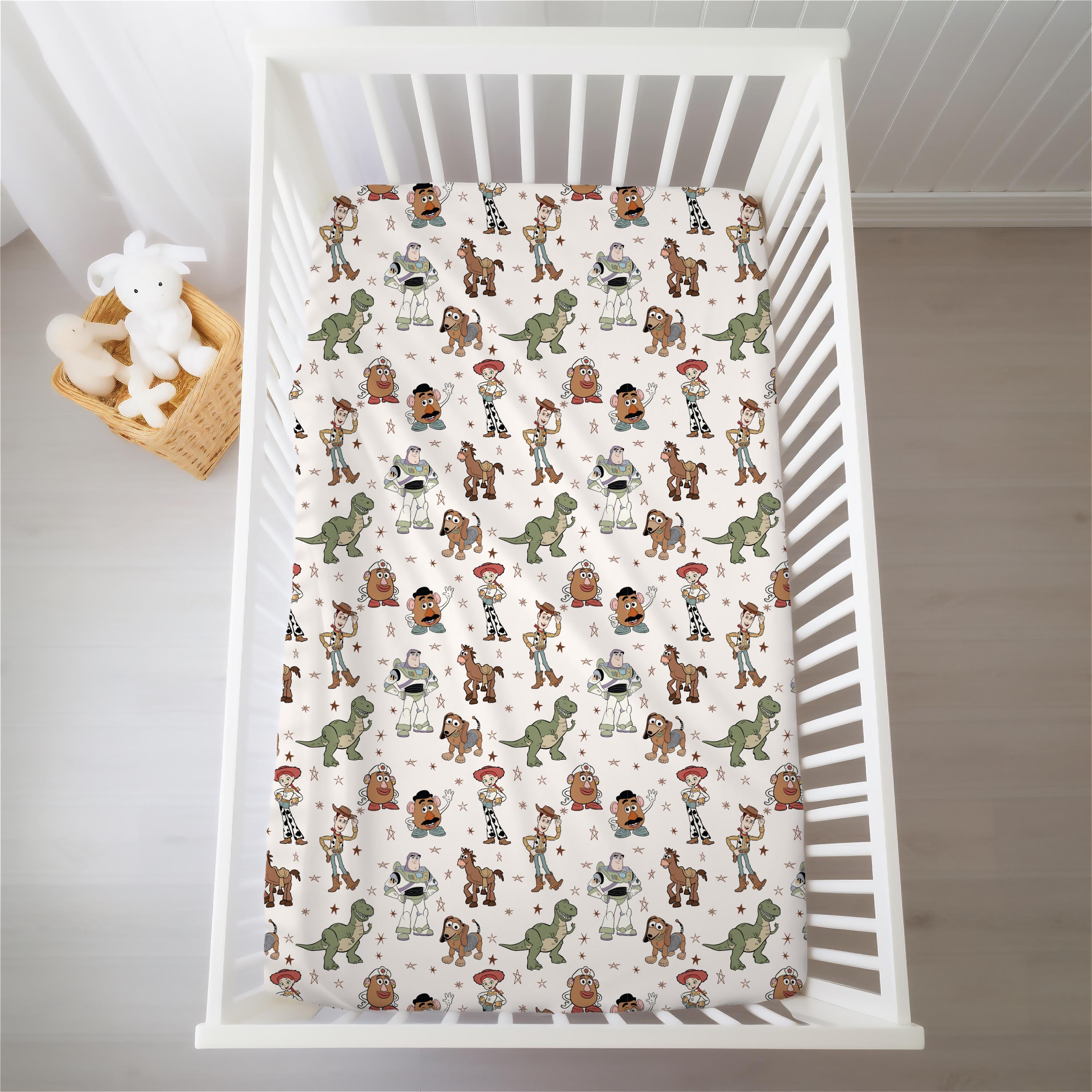 Toy Story Crib Sheet, Baby Shower Gift, Disney Nursery Baby Crib Sheet