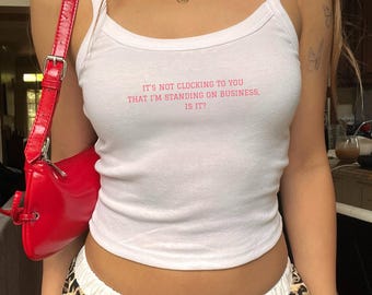 Stehend auf Business Tank Top | Justin Bieber Top | Lustig Viral Shirt | Y2K Baddie Ernte
