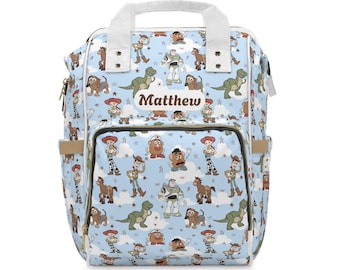 Bolso cambiador de Toy Story / Regalo para baby shower / Bolso cambiador personalizado / Mochila para bebé con nombre personalizado / Bolso para el hospital