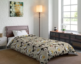 Set di biancheria da letto con piumone di Topolino, per cameretta dei bambini, coperta Disney per bambini