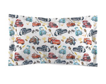 Cars Lightning McQueen Pillow Sham, Kids Bedroom Disney Home Decor, Nursery Bed Set