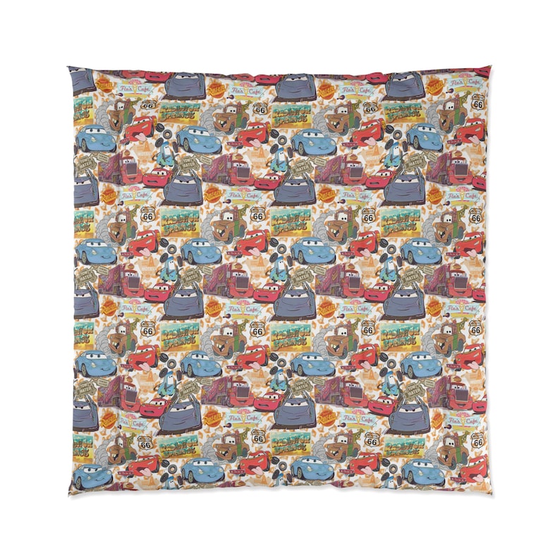 Edredom infantil do Relâmpago McQueen do filme Carros, roupa de cama da Disney, quarto infantil, decoração Disney para casa, berçário, roupa de cama aconchegante para crianças imagem 7