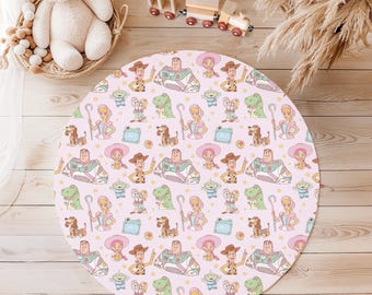 Toy Story Rug | Girls Playroom Decor | Disney Kids Room Rug | Toy Story Birthday Baby Shower Gift | Nursery Play Mat