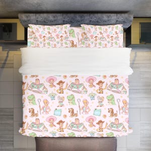 Toy Story Bedding, 4-piece Duvet Cover Set, Jessie Woody BuzzLightyear | Girls Bedroom Decor, Disney Home Nursery, Toddler Bed Set image 5