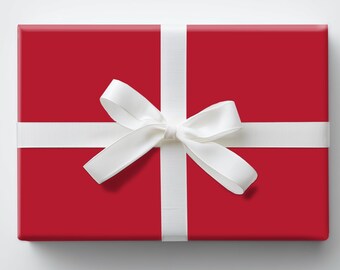 Trendy Colors Wrapping Paper: Chic Deep Red Gift Wrap
