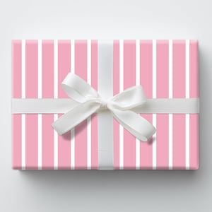Wrapping Paper: Blush Pink Pinstripe, Elegant Gift Wrap, Birthday, Holiday, Christmas, Gift For Her